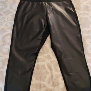 Torrid Black Faux Leather Joggers